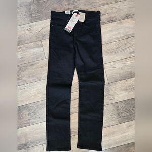 Levi's 312 Shaping Slim Mid Rise Tummy Slimming Women's Black Jeans Size 27 New